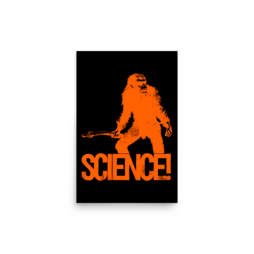 SCIENCE! POSTER! SAFETY ORANGE!